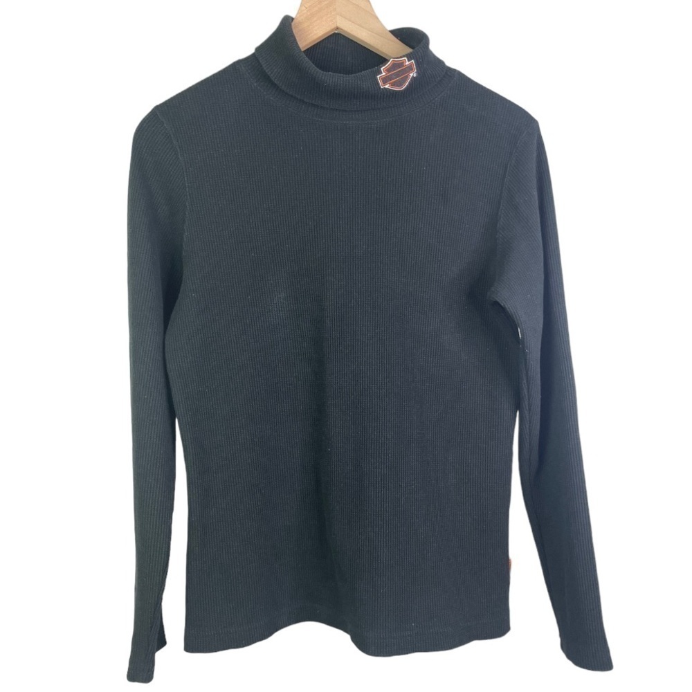Harley-Davidson Women’s Black Waffle Knit Turtleneck Coziahr Decatur, Il